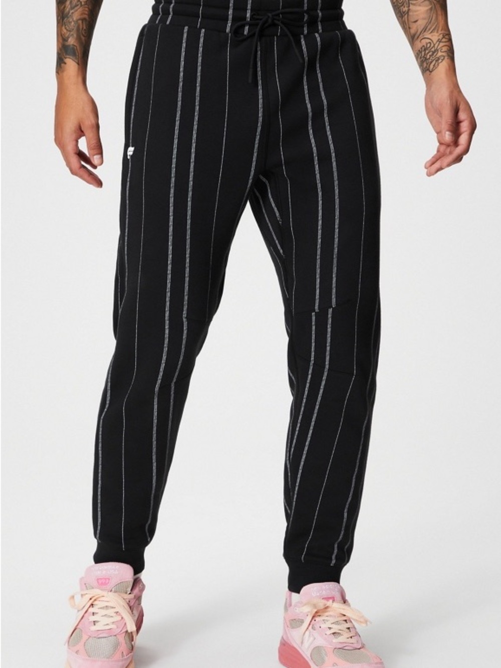 Fabletics Black Pinstripe Joggers